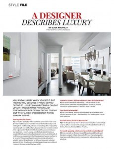 Stylefile Article - Yanic Simard - designer describes luxury, October 2015