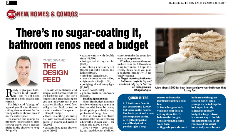 There’s No Sugar-Coating It, Bathroom Renos Need a Budget