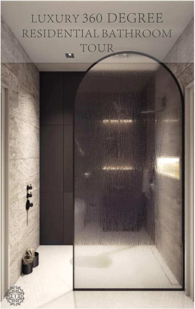 A custom crafted Toronto Interior Design Group luxury bathroom constructed with organic features, state of the art plumbing fixtures, exquisite materials and rich textures.